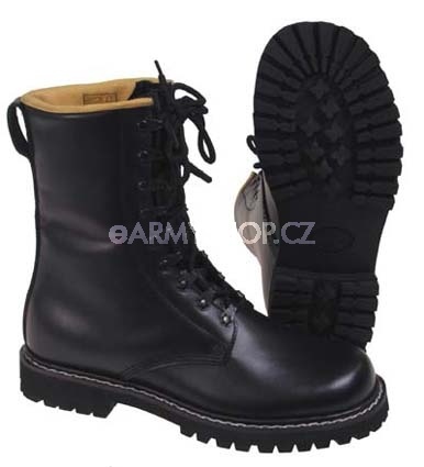 MFH boty bojové kožené 39 boty bojové kožené      boty bojové kožené     vojenské bojové (combat) vysoké boty jsou celokožené s koženou výplní a gumovou podrážkou     velmi kvalitní zpracování     nové zboží