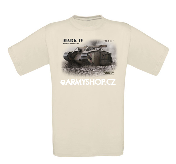 tričko NW Mark IV M Mark IV jeden z nejznámějších a nejvíce vyrobených tanků I. světové války