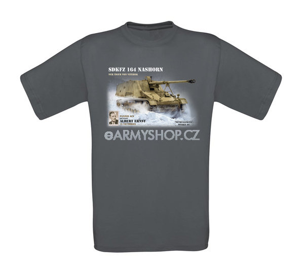 tričko NW SDKFZ 16H Nashorn M Nashorn výkonný stihač tanků s dělem velkého dostřelu a přesnosti     Limited Edition: NETRVALOWITZ WERKE AG     materiál: 100% bavlna     Prát a žehlit po rubu!     nové zboží