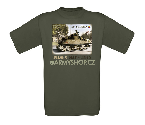 tričko NW Sherman M4 Pilsen M Americký střední tank
