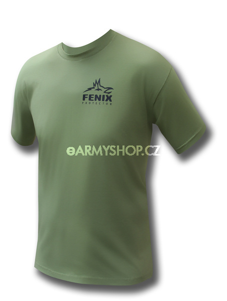 FENIX Protector tričko Fenix zelené M tričko s potiskem     na přední straně nápis FENIX     na zadní straně www.fenix-protector.com     100% bavlna