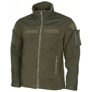 MFH bunda taktická Combat fleece oliva XXXL Komfortní fleecová taktická bunda německé značky MFH. Bunda nabízí čtyři kapsy uzavírané YKK zipem
