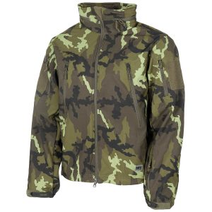 MFH bunda softshell Scorpion vz.95 XXL Velmi dobře propracovaná softshelová maskovaná bunda je vyrobena z velmi odolného materiálu SHIELD+ s teflonovou úpravou a je vybavena kvalitními YKK zipy.  Softshell bunda Scorpion v maskovacím vzoru AČR 95. Velmi dobře propracovaná softshellová maskovaná bunda je vyrobená z velmi odolného materiálu SHIELD+ s teflonovou úpravou a je vybavena kvalitními YKK zipy.   nepromokavá