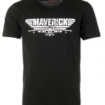 Mil-Tec tričko Maverick XXL originální tričko Paramount pro filmové vydání 2. dílu 'Top Gun' tisk „Maverick“ kulatý výstřih střih objímající tělo 100% bavlna