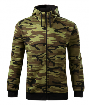 mikina pánská camouflage vz.95 M Mikina pánská camouflage vz.95   rovný střih s bočními švy celopropínací reverzní spirálový zip kapuce s podšívkou