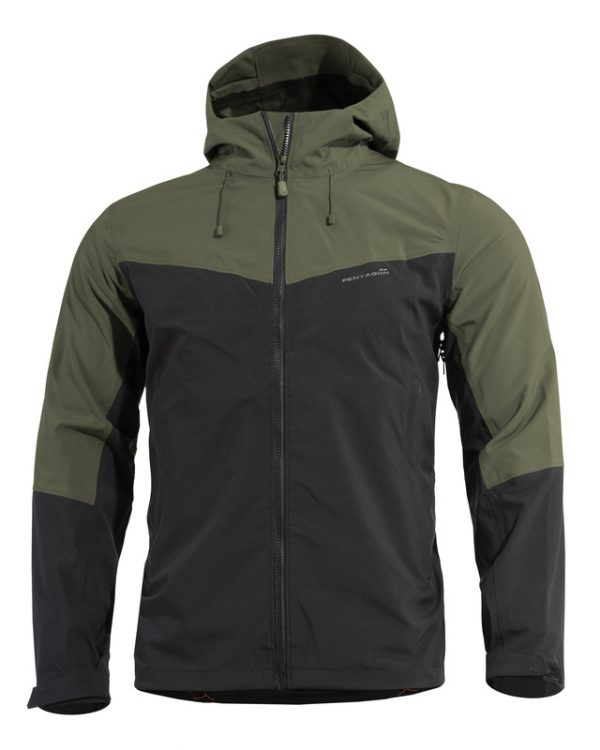 Pentagon bunda Pentagon Monlite Shell oliva S Pohodlná nepromokavá bunda vhodná na každodenní nošení. Na její výrobu byl použit polyester v kombinaci se spandexem