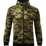 mikina pánská camouflage vz.95 XXL Mikina pánská camouflage vz.95   rovný střih s bočními švy celopropínací reverzní spirálový zip kapuce s podšívkou