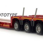 MarGe Models model Nooteboom Euro Lowloader 2+4 červený sběratelský model v měřítku 1:32 výrobce: MarGe Models materiál: kov/plast