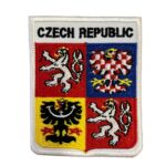 nášivka státní znak vyšívaná nášivka - státní znak se silným obšitím po obvodu (pro snadnější uchycení nášivky k oděvu) používá se nejčatěji k našití na rukáv nebo přední stranu oděvu rozměr: 6x7cm