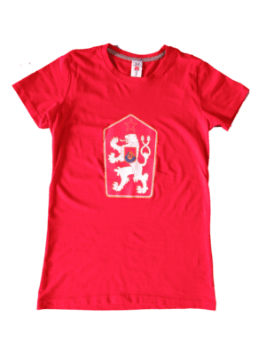 tričko retro ČSSR dámské červené XL tričko Retro ČSSR dámské červené dámské tričko s krátkým rukávem a kulatým výstřihem 1
