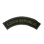 nášivka Czech Republic černá délka 10 cm