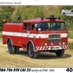 puzzle Truck Škoda 706 RTH CAS 25 hasičský vůz-40 dílků PUZZLE TRUCK 05 - ŠKODA 706 RTH CAS 25 HASIČSKÝ VŮZ (1960 - 1964) 40 DÍLKŮ   Rozměry deskového puzzle: 37 cm x 29 cm Materiál: originál puzzle lepenka o síle 2 mm Rozměry balení: 37 cm x 29 cm Rozměry jednotlivých dílků: cca 4 x 5 cm Počet dílků: 40   Nevhodné pro děti do 3 let!!!  Sběratelská série EDICE RETRO-AUTA -TRUCK. Puzzle z této edice jsou nejen ideálním dárkem pro všechny automobilové nadšence