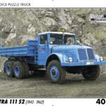 puzzle Truck Tatra 111 S2 -40 dílků PUZZLE TRUCK 14 - TATRA 111 S2 (1942 - 1962) 40 DÍLKŮ   Rozměry deskového puzzle: 37 cm x 29 cm Materiál: originál puzzle lepenka o síle 2 mm Rozměry balení: 37 cm x 29 cm Rozměry jednotlivých dílků: cca 4 x 5 cm Počet dílků: 40   Nevhodné pro děti do 3 let!!!  Sběratelská série EDICE RETRO-AUTA -TRUCK. Puzzle z této edice jsou nejen ideálním dárkem pro všechny automobilové nadšence