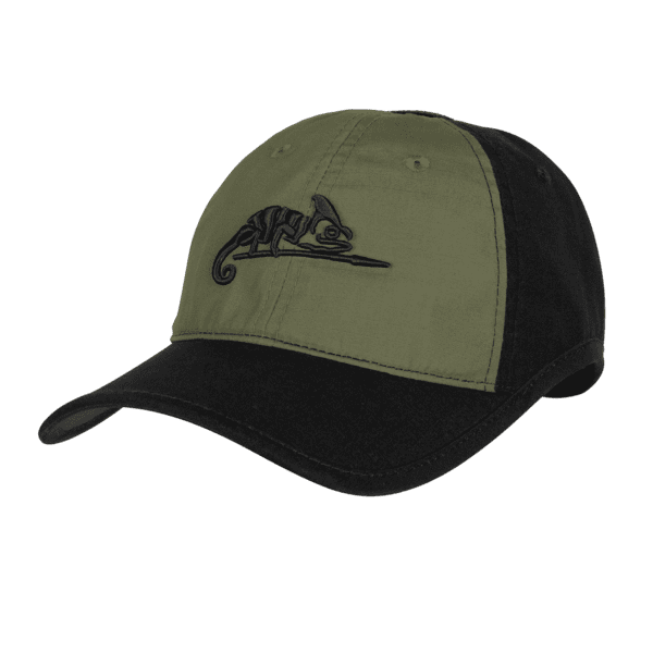 Helikon kšiltovka HELIKON s logem černá/oliva kšiltovka HELIKON s logem černá/oliva  čepice baseball Logo Cap s výšivkou Helikon-Tex® vpředu  výstřihy přes uši umožňují velmi pohodlné nošení s brýlemi