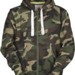 mikina DALLAS Camouflage pánská XXL pánská volnočasová mikina s plastovým skrytým celozipem SBS s dvojitým kovovým jezdcem kapuce s dvojitým prošitím bílá stahovací šňůrka se sladěným prošitím a s kovovými kroužky raglánové rukávy klokaní kapsy kapsička na zip manžety a pas s elastickým žebrováním zesílené švy materiál: 70% bavlna
