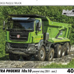 puzzle Truck Tatra Phoenix 10x10 pracovní stroj (2011-souč.)-40 dílků Rozměry deskového puzzle: 37 cm x 29 cm Materiál: originál puzzle lepenka o síle 2 mm Rozměry balení:37 cm x 29 cm Rozměry jednotlivých dílků: cca 4 x 5 cm Počet dílků:40 Nevhodné pro děti do 3 let!!!   Sběratelská série EDICE RETRO-AUTA -TRUCK. Puzzle z této edice jsou nejen ideálním dárkem pro všechny automobilové nadšence