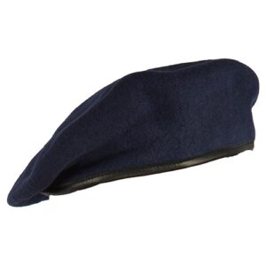 Originál AČR baret barevný nový - tmavě modrý 56-57 baret tmavě modrý   baret tmavě modrý originál používaný AČR baret má kožený okraj ve kterém je protažena šňůrka na ztažení složení: vrchní materiál 100%vlna