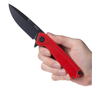 ANV Knives nůž ANV-Z100 DLC-černá/hladké ostří G10 červená/Liner Lock Nadčasová jednoduchost v kombinaci s bohatou konfigurovatelností je hlavním důvodem