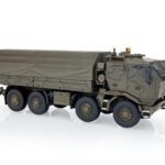 Kaden model Tatra 815-7 PRAM 8x8 Sběratelský a perfektně propracovaný kovový model s resinovou korbou v měřítku 1:43 s možností odklápění kabiny a kompletně odpruženého podvozku.   měřítko: 1:43 materiál: kov barva: zelená ruční výroba vyrobeno v ČR výrobce: Kaden   Jedná se o model z prototypové série.