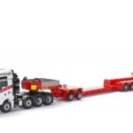 Conrad Modelle model MAN TGX XXL 8x4+Faymonville kovový sběratelský model v měřítku 1:50 výrobce Conrad Modelle