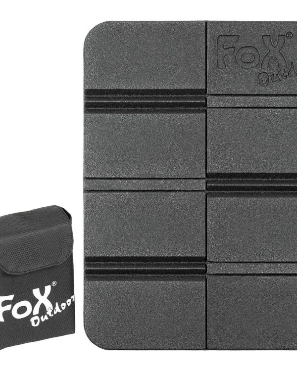 MFH podsedák Thermal skládací s pouzdrem Molle černý Velmi lehká skládací podložka