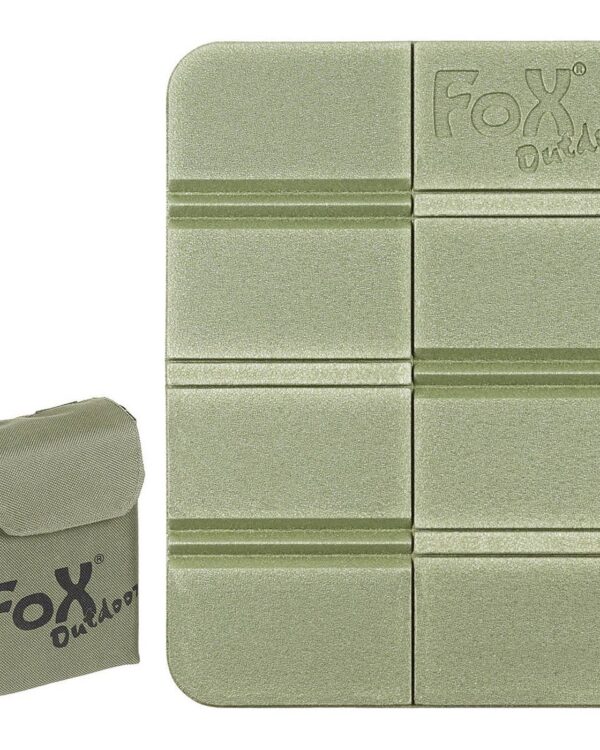 MFH podsedák Thermal skládací s pouzdrem Molle zelený Velmi lehká skládací podložka