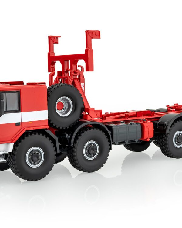 Kaden model Tatra 815-7 Multilift Hasič Sběratelský a perfektně propracovaný kovový model v měřítku 1:43 s možností odklápění kabiny a kompletního odpruženého podvozku.   měřítko: 1:43 materiál: kov barva: červená ruční výroba vyrobeno v ČR výrobce: Kaden