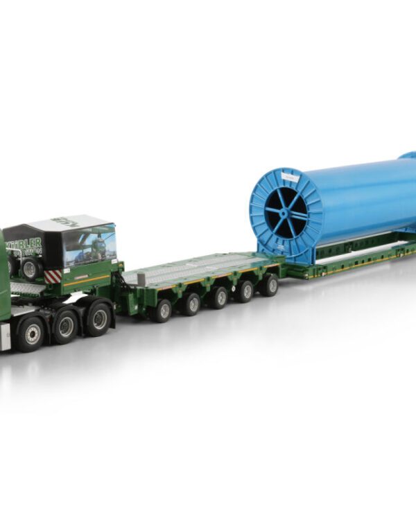 WSI Models model Volvo FH5 8x4+Scheuerle 12a+cívka Kübler kovový sběratelský model v měřítku 1:50 výrobce WSI models