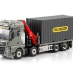 WSI Models model MAN TGX XXL 8x4+Palfinger+kontejner kovový sběratelský model v měřítku 1:50 výrobce WSI models