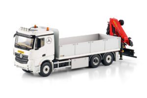 WSI Models model MB Actros MP5 6x2 valník s rukou Palfinger kovový sběratelský model v měřítku 1:50 výrobce WSI models