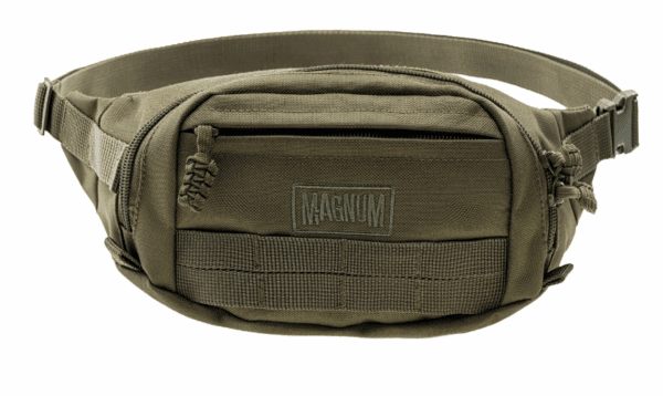 Magnum ledvinka Magnum Plover oliva 3 přihrádky na zip hlavní přihrádka obsahuje síťovou kapsu na zip a organizér molle systém možnost přidání na batoh materiál: 100% polyester rozměry: 22 x 14 x 8 cm váha: 0