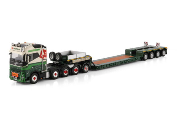 WSI Models model Volvo FH5 8x4+1a+Nooteboom 4a Westdijk kovový sběratelský model v měřítku 1:50 výrobce WSI models