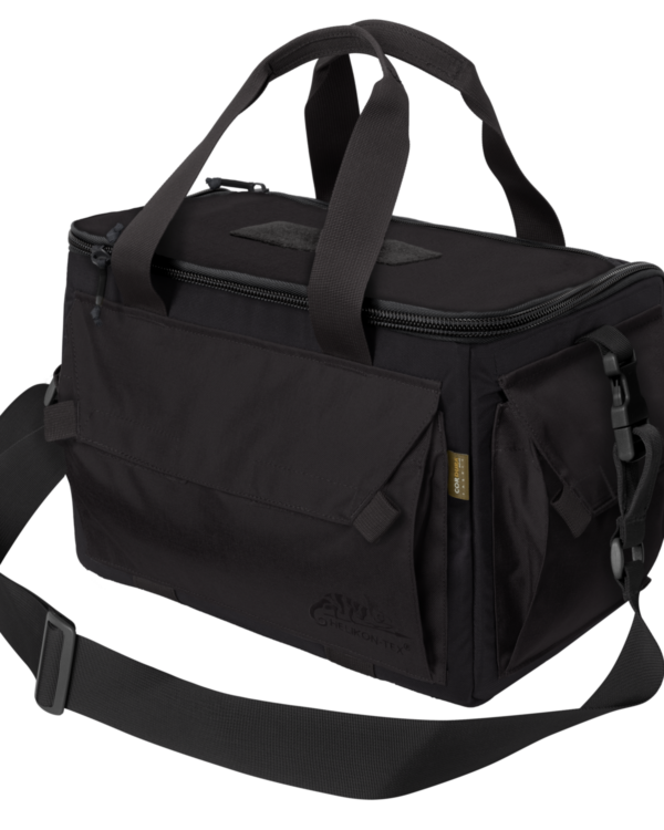 taška střelecká Helikon Range černá Range Bag® je kompaktní taška navržená odborníky pro přenášení velkého počtu zásobníků pušek a pistolí na střelnici. Má univerzální vložky - sáčky