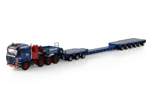 WSI Models model Scania 3 8x4+Scheuerle 8a Seeland kovový sběratelský model v měřítku 1:50 výrobce WSI models