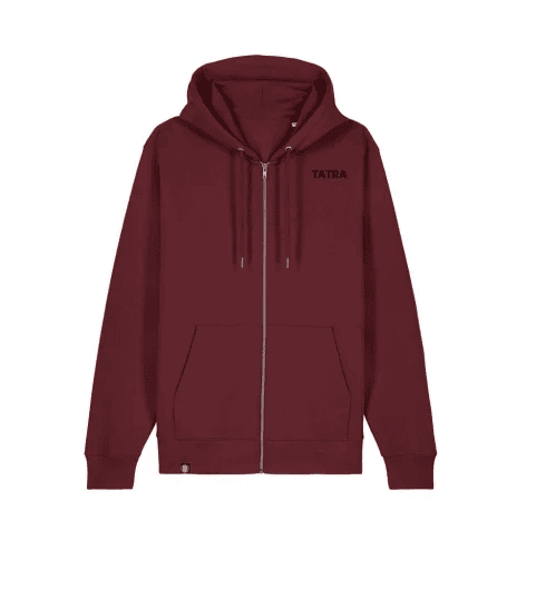 Tatra mikina Tatra vínová na zip XXXL Vínová mikina na zip vhodná pro muže i ženy. Tato unisex mikina v nadčasové černé barvě je ideálním společníkem pro volný čas
